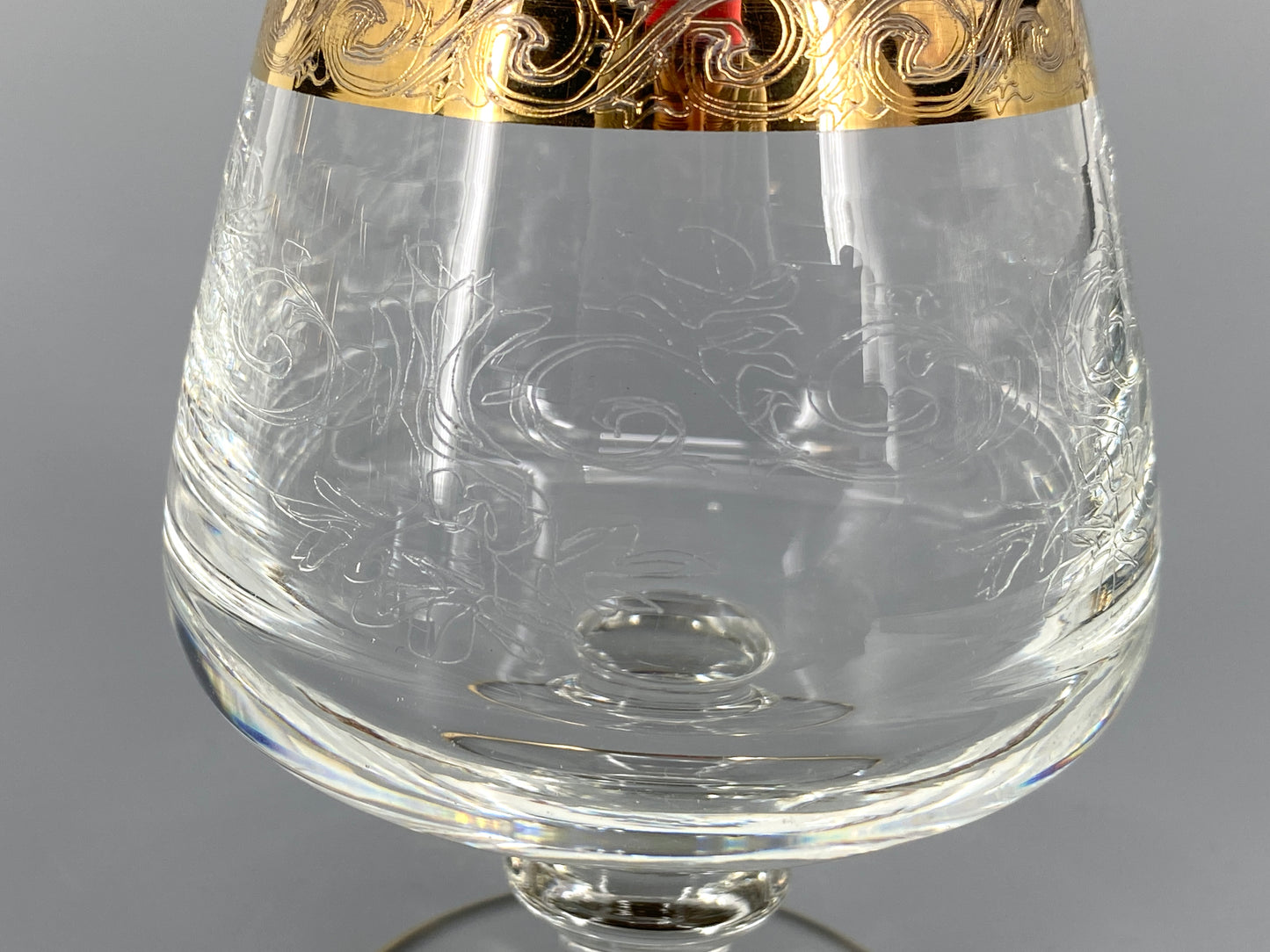 Vintage Murano Medici Trinkgläser mit Goldrand aus Italien, 11 Stk.