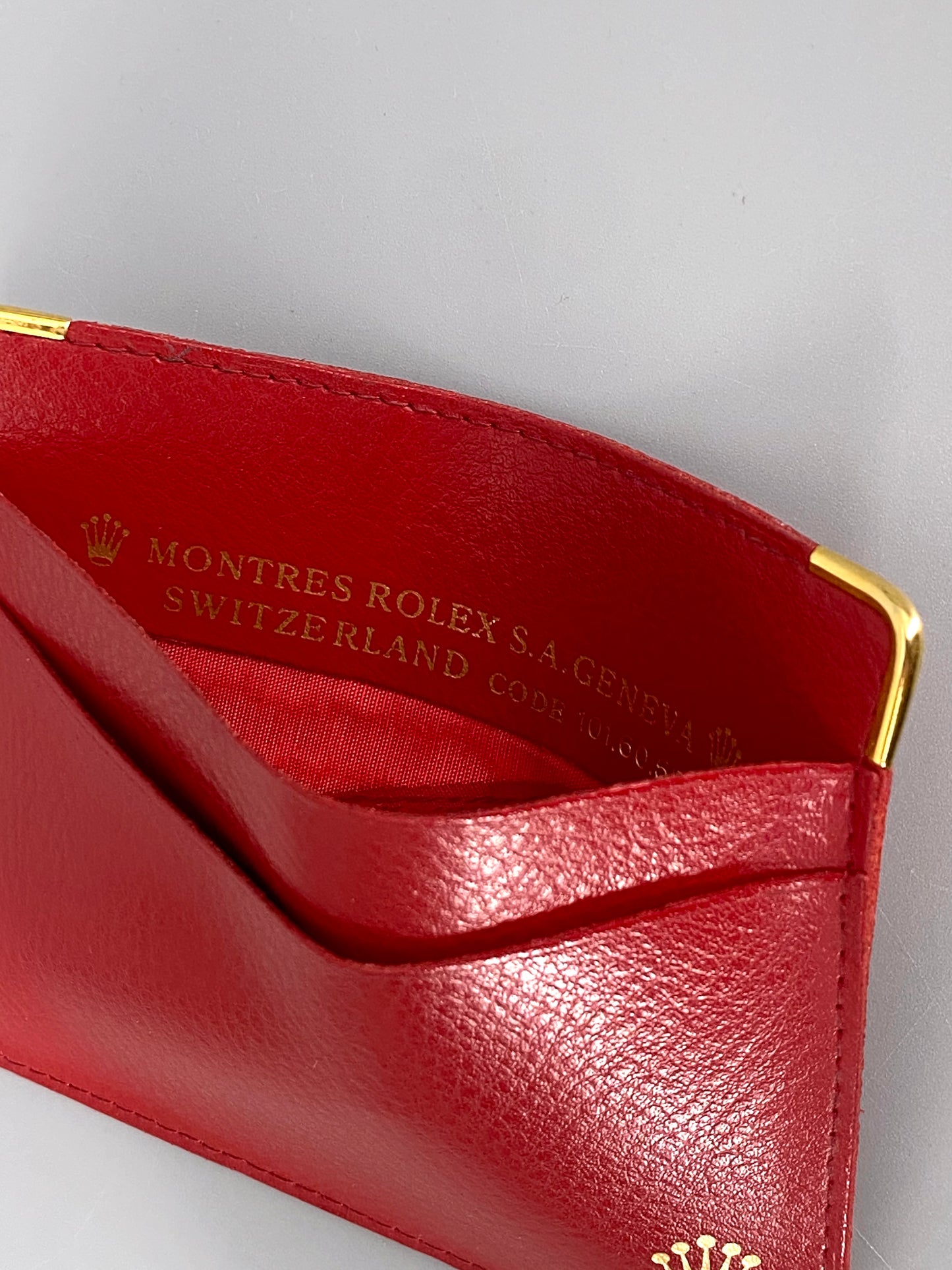 Kartenetui 101.60.55 in Rot von Rolex, Schweiz, 80er