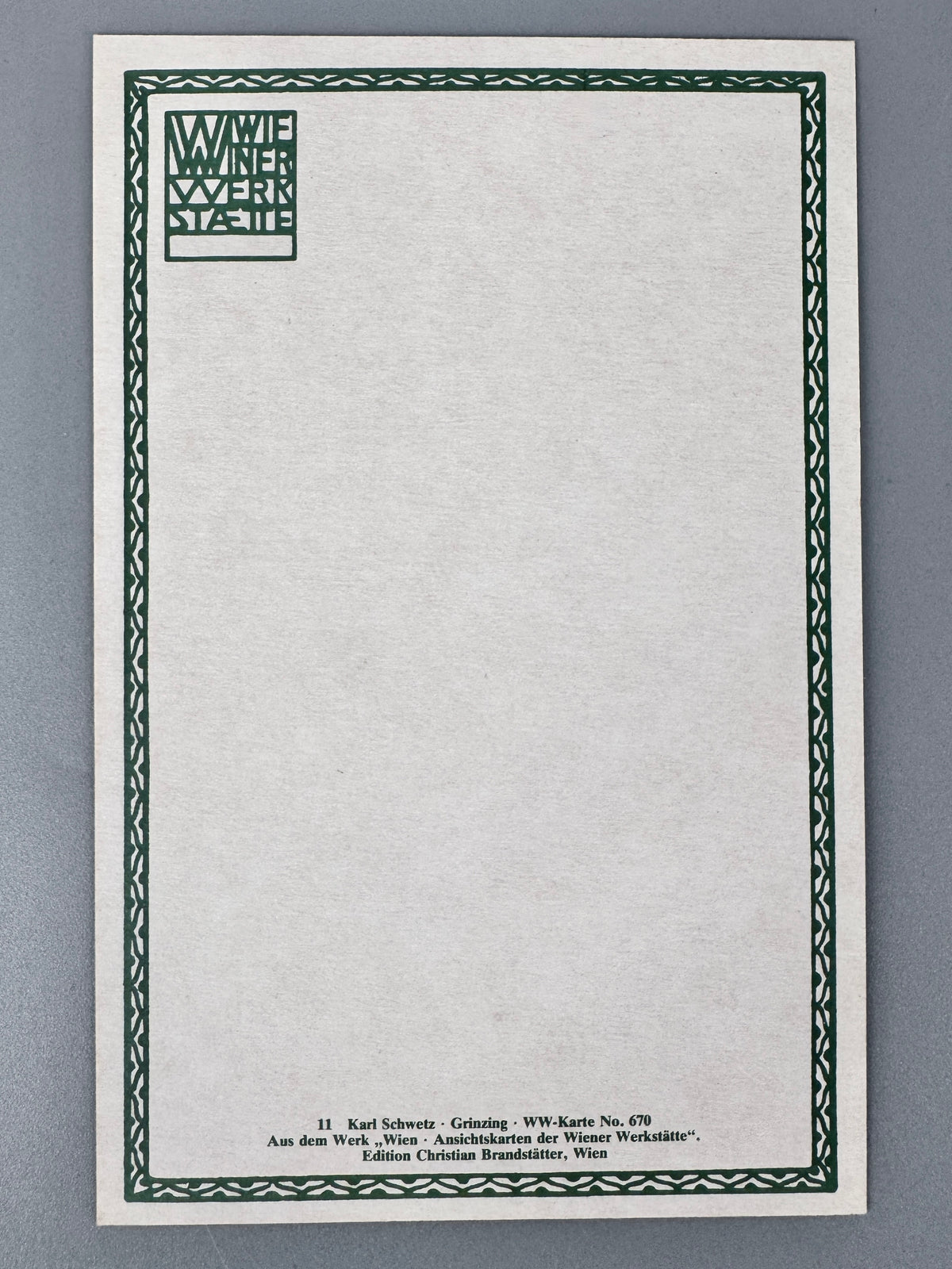 Wien-Grinzing. Edition Brandstätter, der Wiener Werkstätten