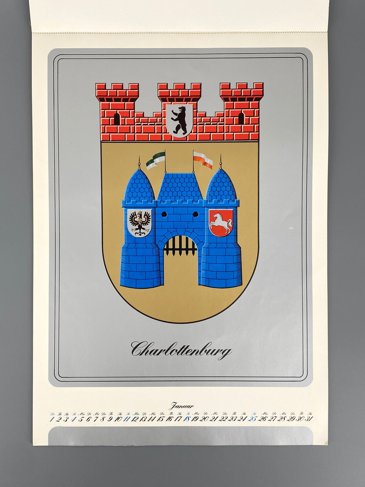 Berliner Wappen, Offsetdrucke mit metallisch glänzendem Gold- oder Silberdruck, 11 Stk.
