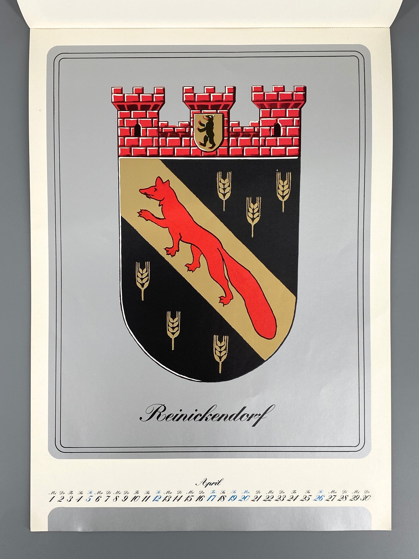Berliner Wappen, Offsetdrucke mit metallisch glänzendem Gold- oder Silberdruck, 11 Stk.