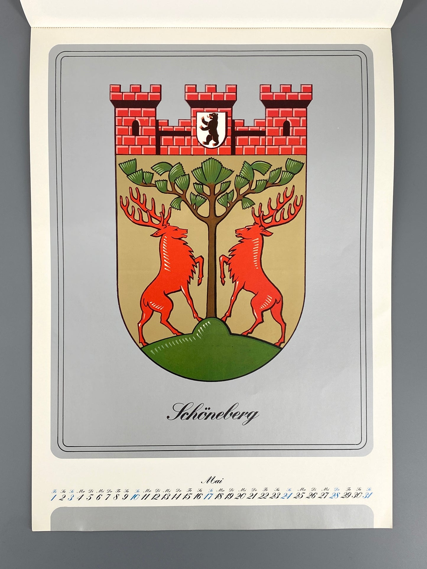 Berliner Wappen, Offsetdrucke mit metallisch glänzendem Gold- oder Silberdruck, 11 Stk.