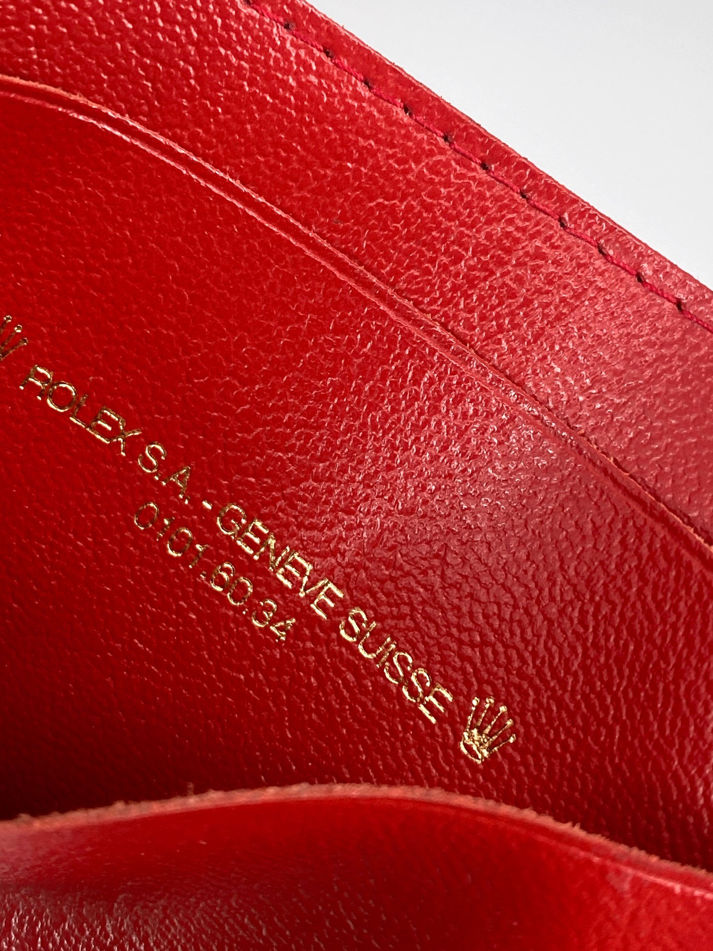 Kartenetui 0101.60.34 in Rot von Rolex, Schweiz, 80er