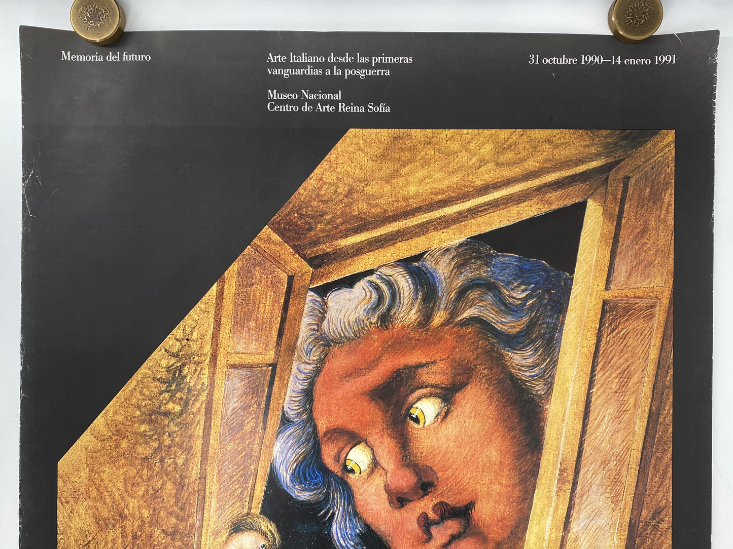 Ausstellungsplakat aus Spanien für Museum Reina Sofía mit der Reproduktion des Gemäldes von Alberto Savinio, 1990