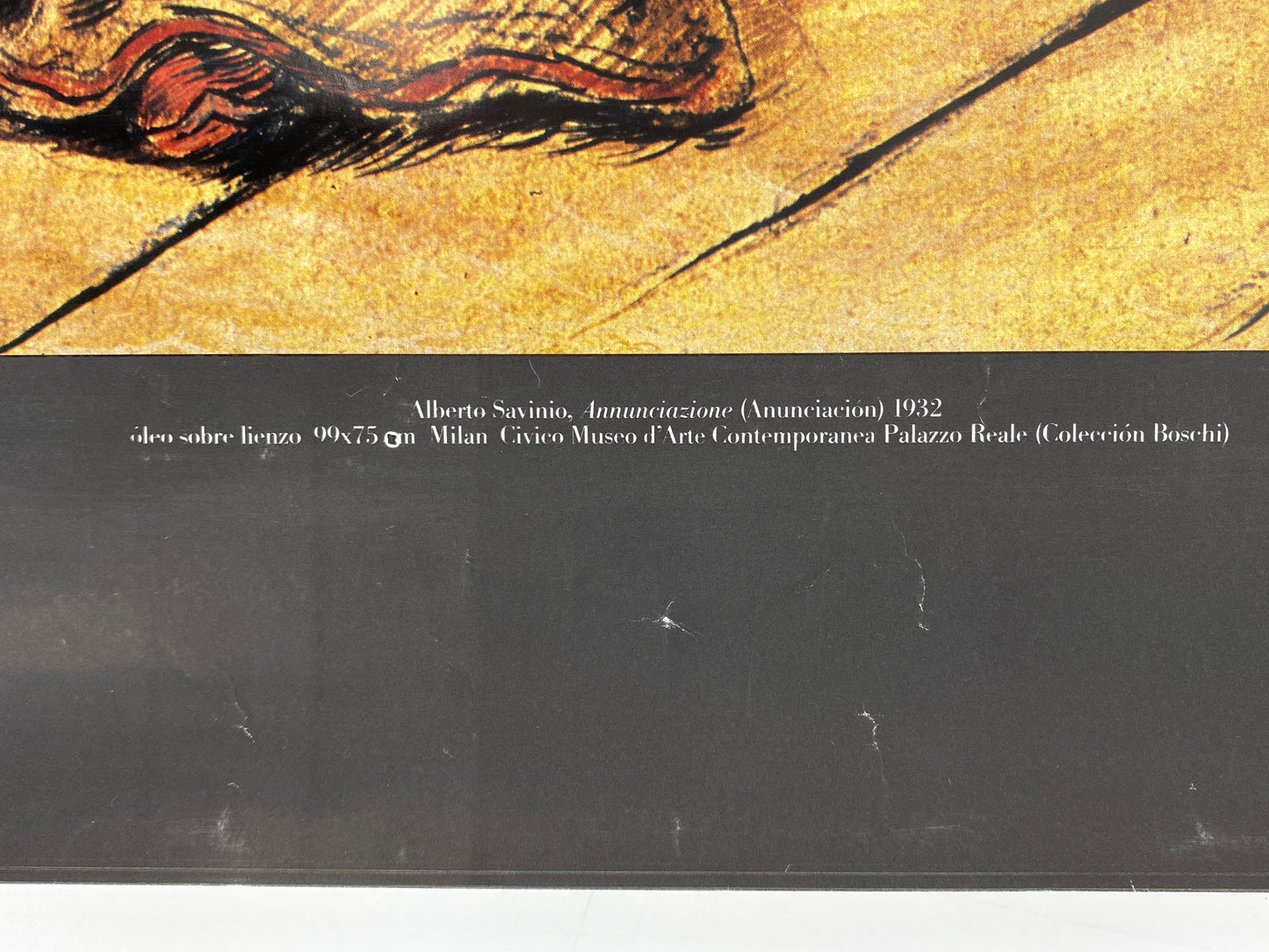 Ausstellungsplakat aus Spanien für Museum Reina Sofía mit der Reproduktion des Gemäldes von Alberto Savinio, 1990