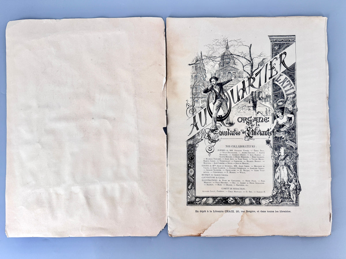 Au Quartier Latin. Magazin von 1884, Mit Cover-Litographie