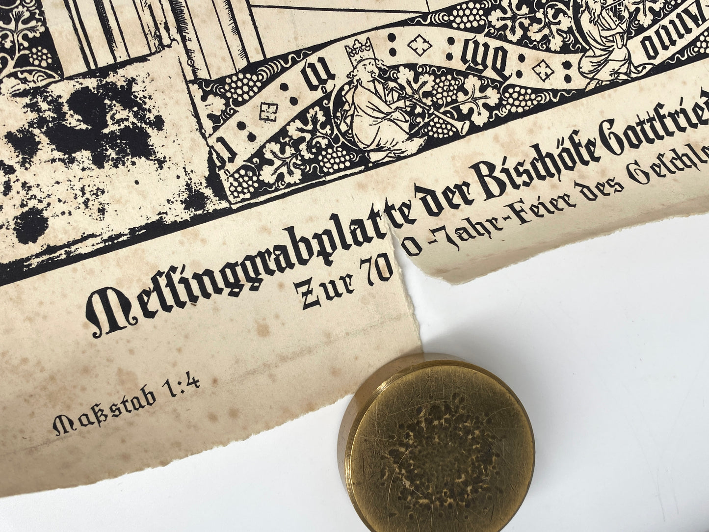Plakat "Doppelgrabplatte der Bischöfe von Bülow", 1929
