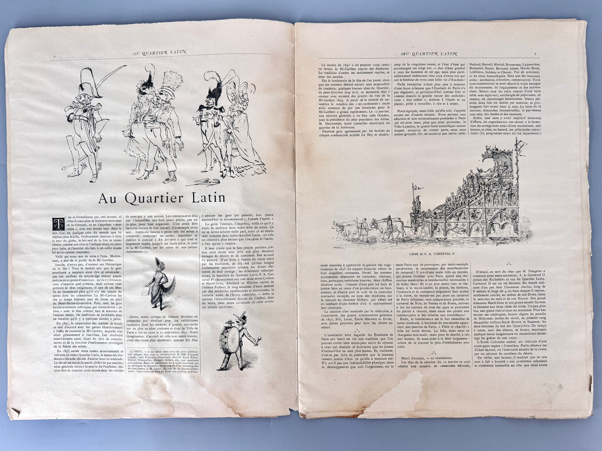 Au Quartier Latin. Magazin von 1884, Mit Cover-Litographie