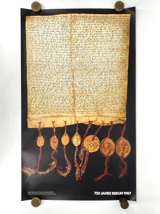 Plakat "750 Jahre Berlin", die erste urkundliche Erwähnung von Berlin, 1987
