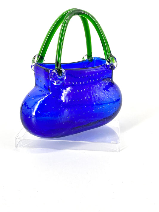 Murano Aufbewahrung bzw. Glasvase. Handtasche, Erdbeer.