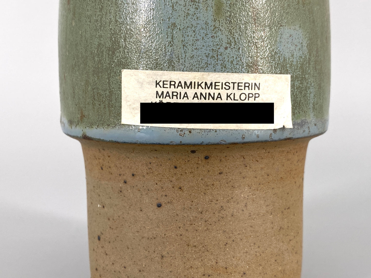 Studiokeramik Vase von Maria Anna Klopp