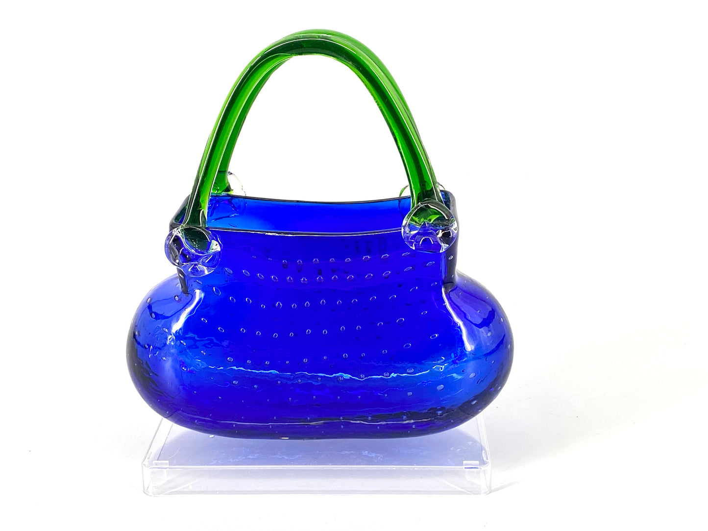 Murano Aufbewahrung bzw. Glasvase. Handtasche, Erdbeer.