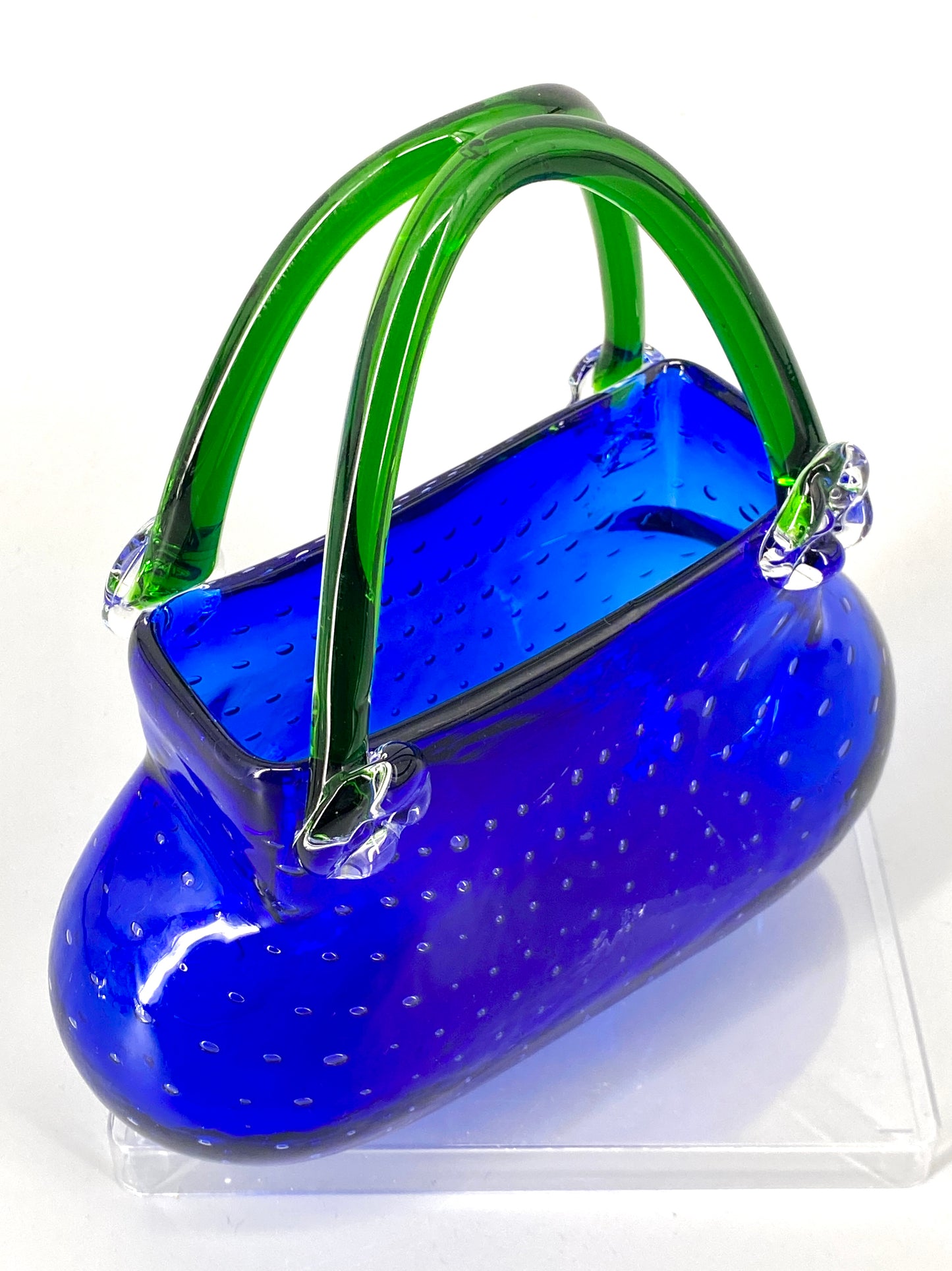 Murano Aufbewahrung bzw. Glasvase. Handtasche, Erdbeer.