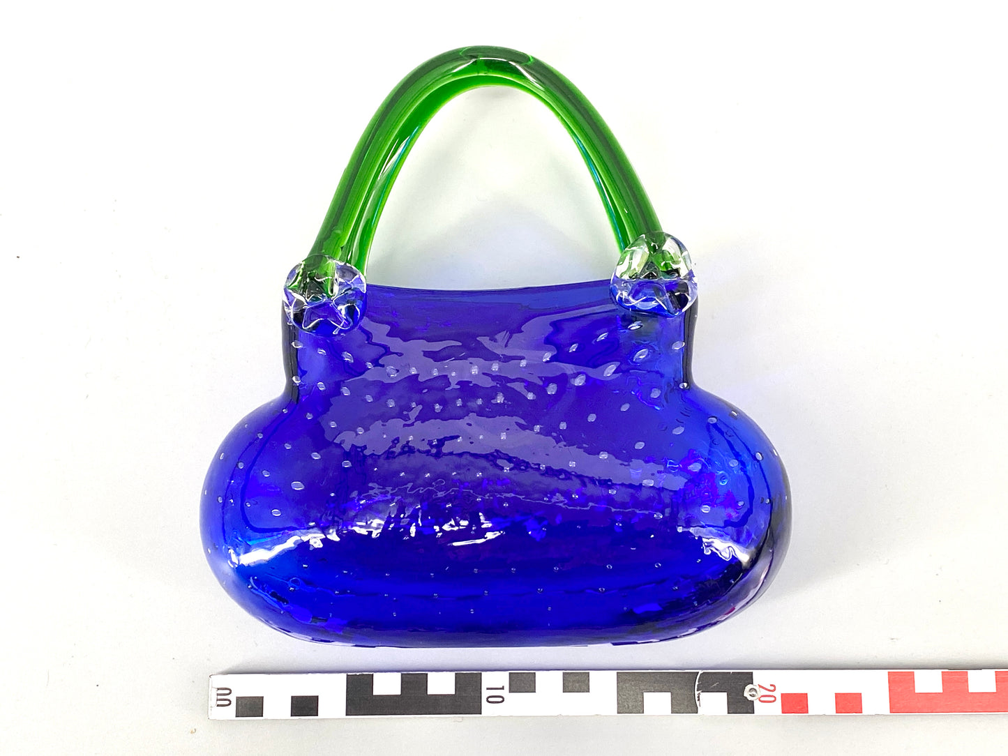 Murano Aufbewahrung bzw. Glasvase. Handtasche, Erdbeer.
