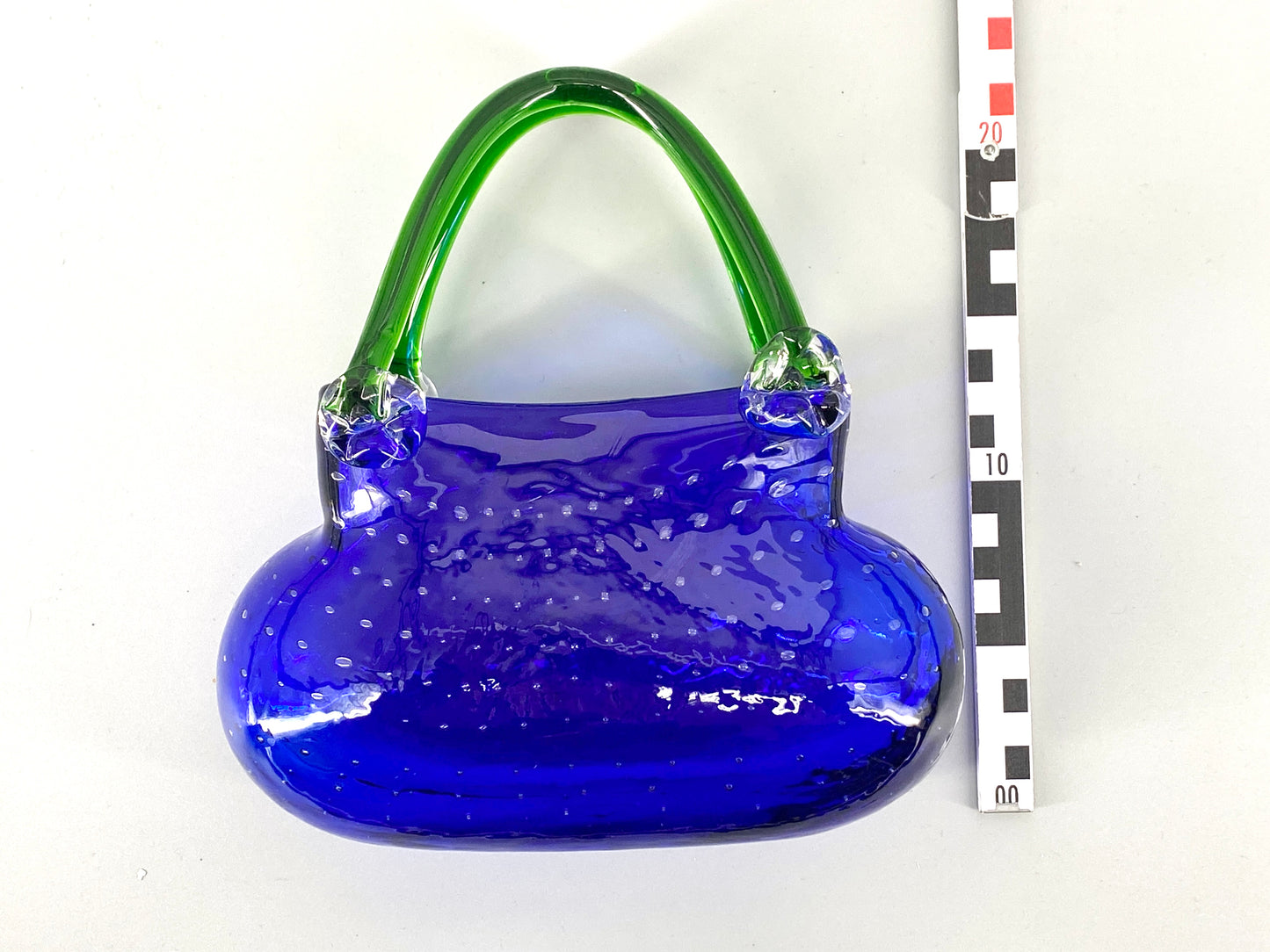 Murano Aufbewahrung bzw. Glasvase. Handtasche, Erdbeer.