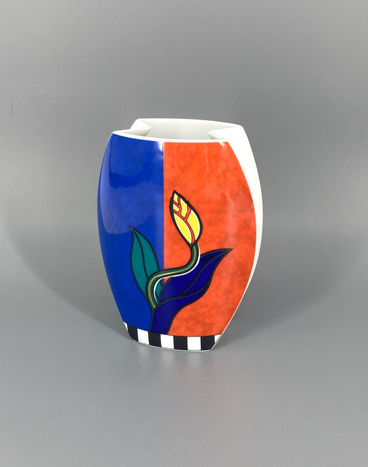 Florale Porzellan Vase von Rosenthal, Deutschland, 1980er