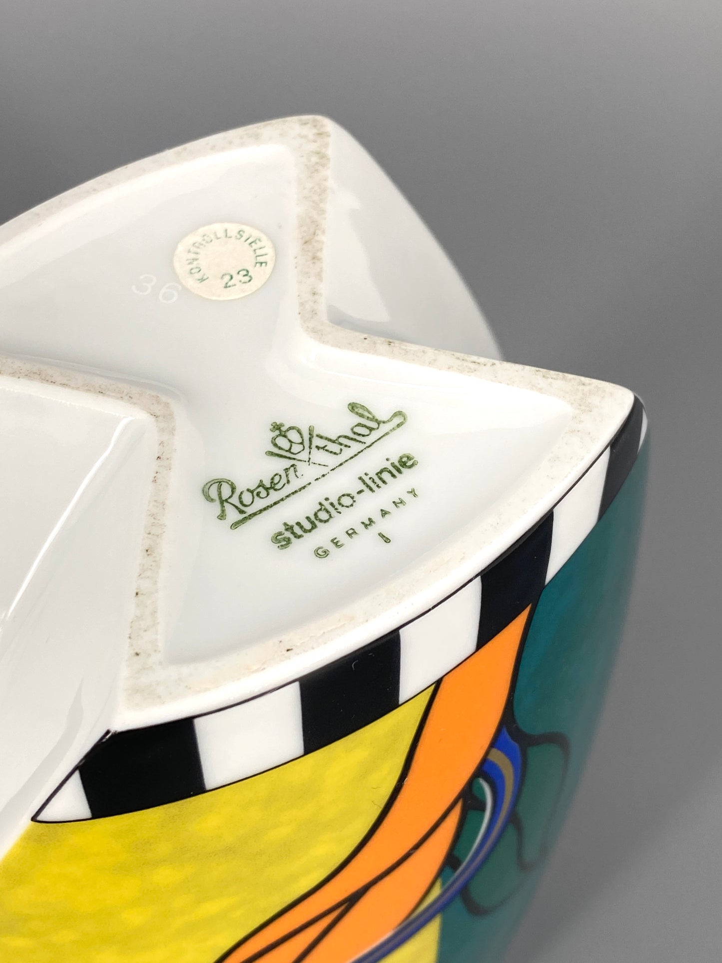 Florale Porzellan Vase von Rosenthal, Deutschland, 1980er