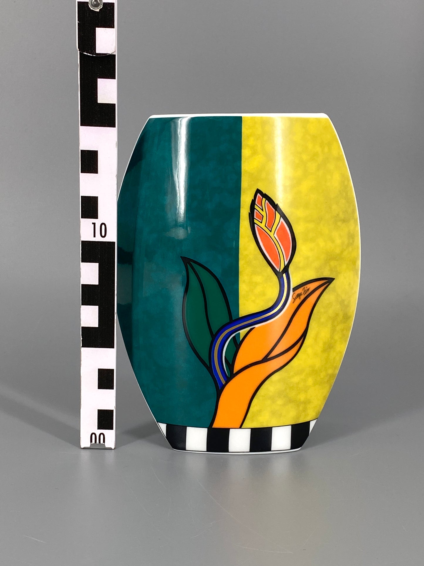 Florale Porzellan Vase von Rosenthal, Deutschland, 1980er