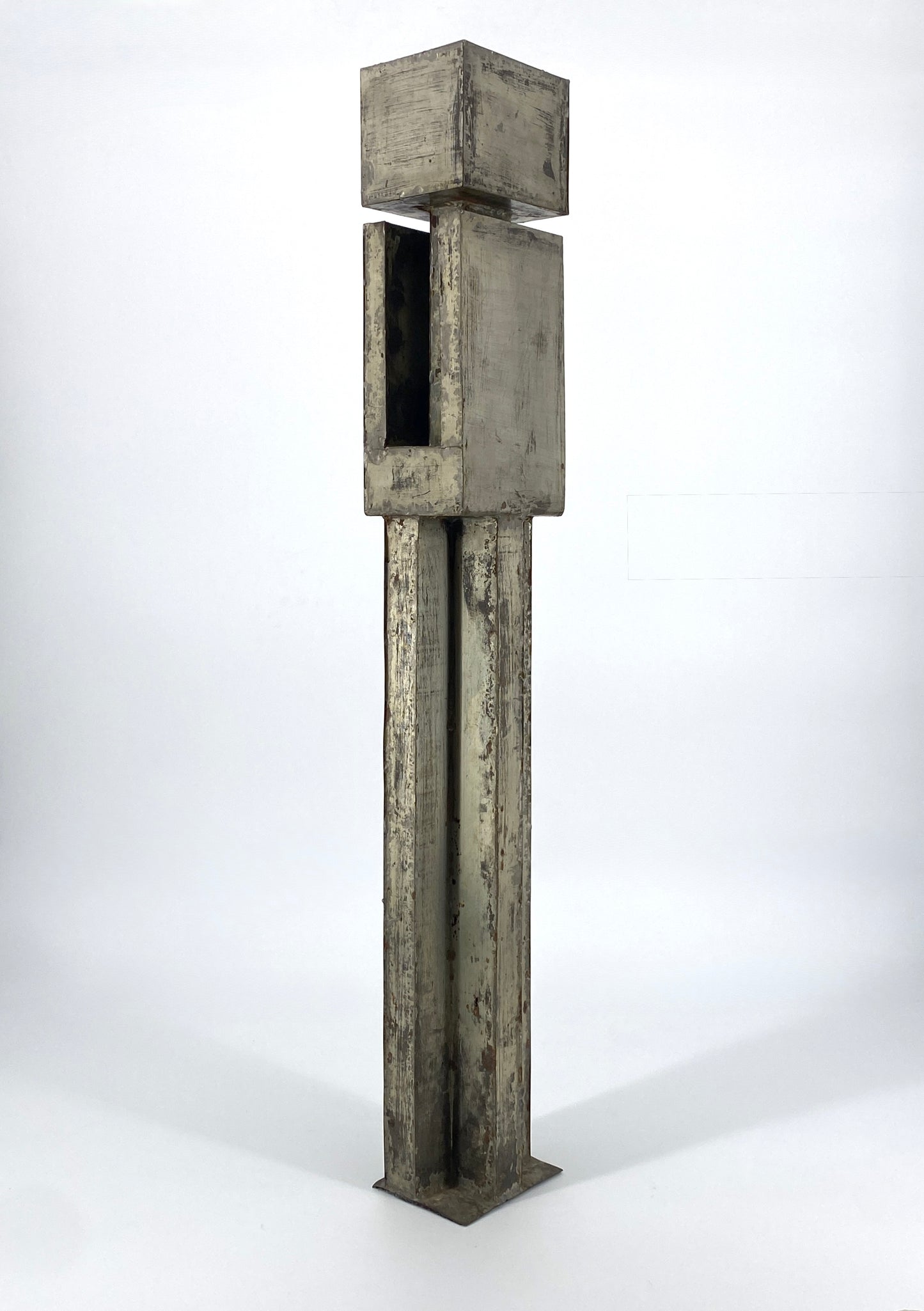 Brutalistische Skulptur aus Stahlblech eines unbekannten Künstlers