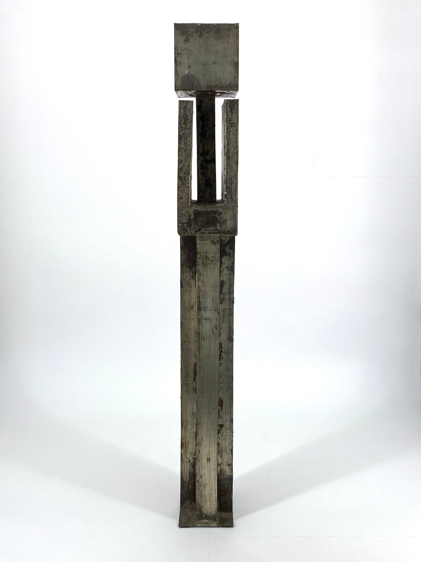 Brutalistische Skulptur aus Stahlblech eines unbekannten Künstlers