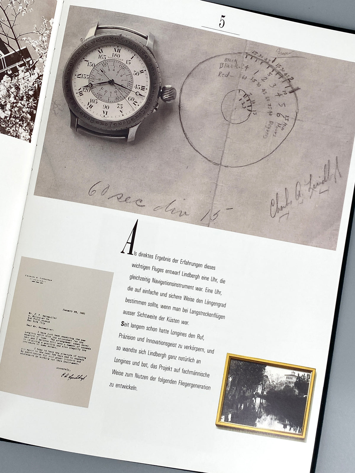 Stundenwinkeluhr von Longines, limitierte Sonderedition der Lindbergh-Kollektion mit einem Koffer, limitierte Flugzeugmodell aus Holz, Uhrenbox aus Holz, Buch von der Edition und ihren Papieren, inkl. Zertifikats