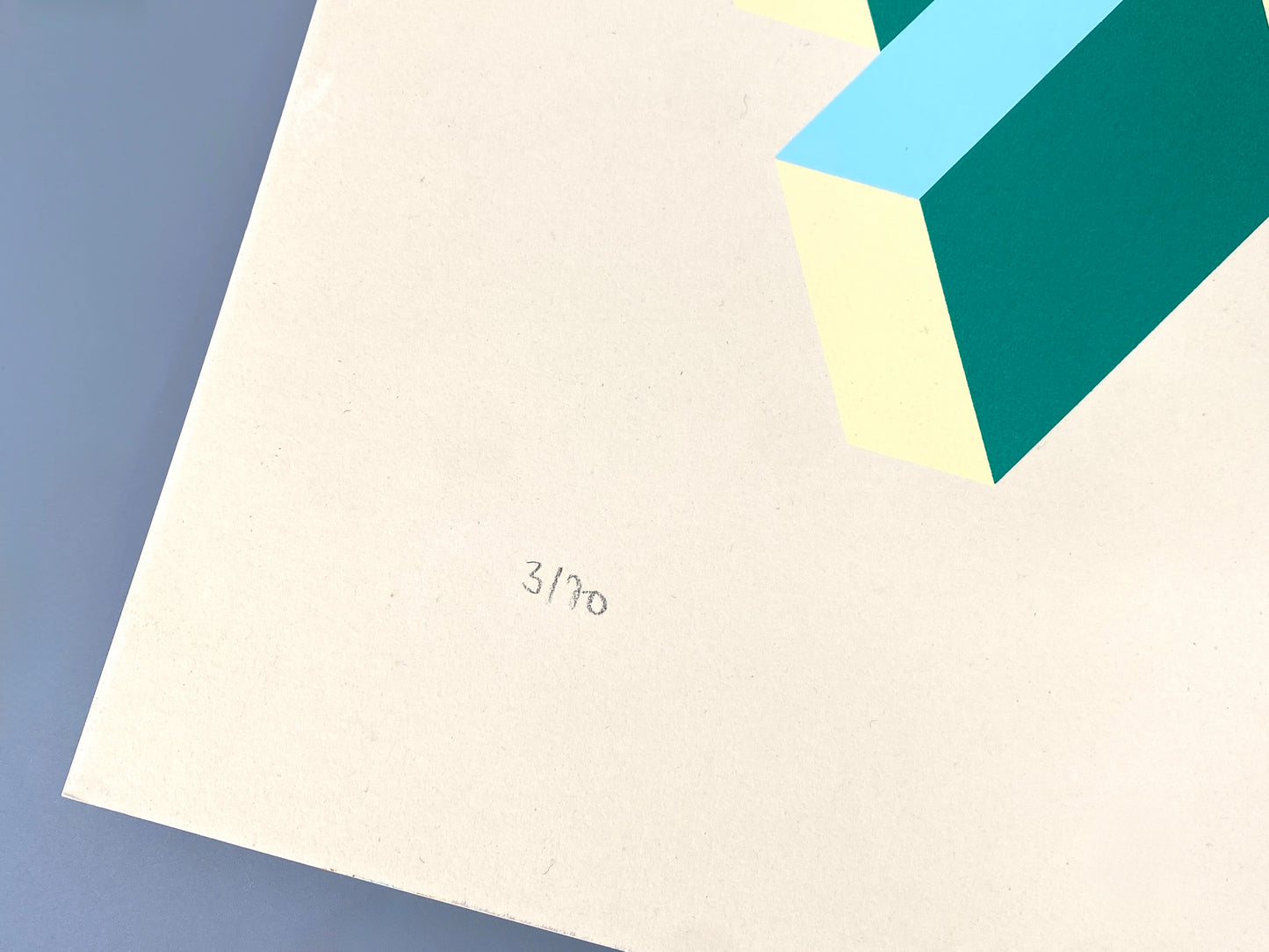 Nummerierter Farbsiebdruck aus der Serie "Duales Objekt" von Ernst Helmstädter (1924‒2018), 1981