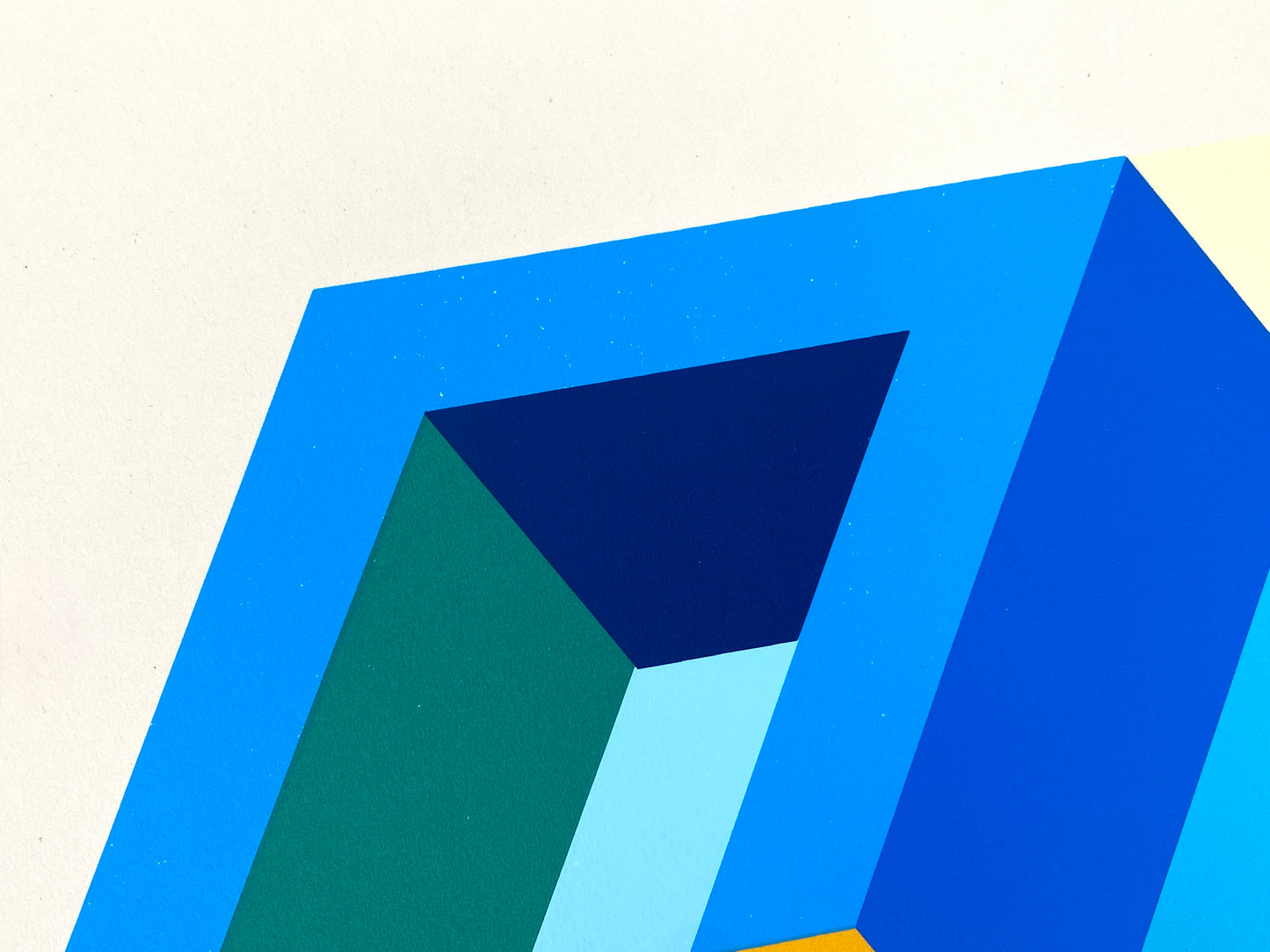 Nummerierter Farbsiebdruck aus der Serie "Duales Objekt" von Ernst Helmstädter (1924‒2018), 1981