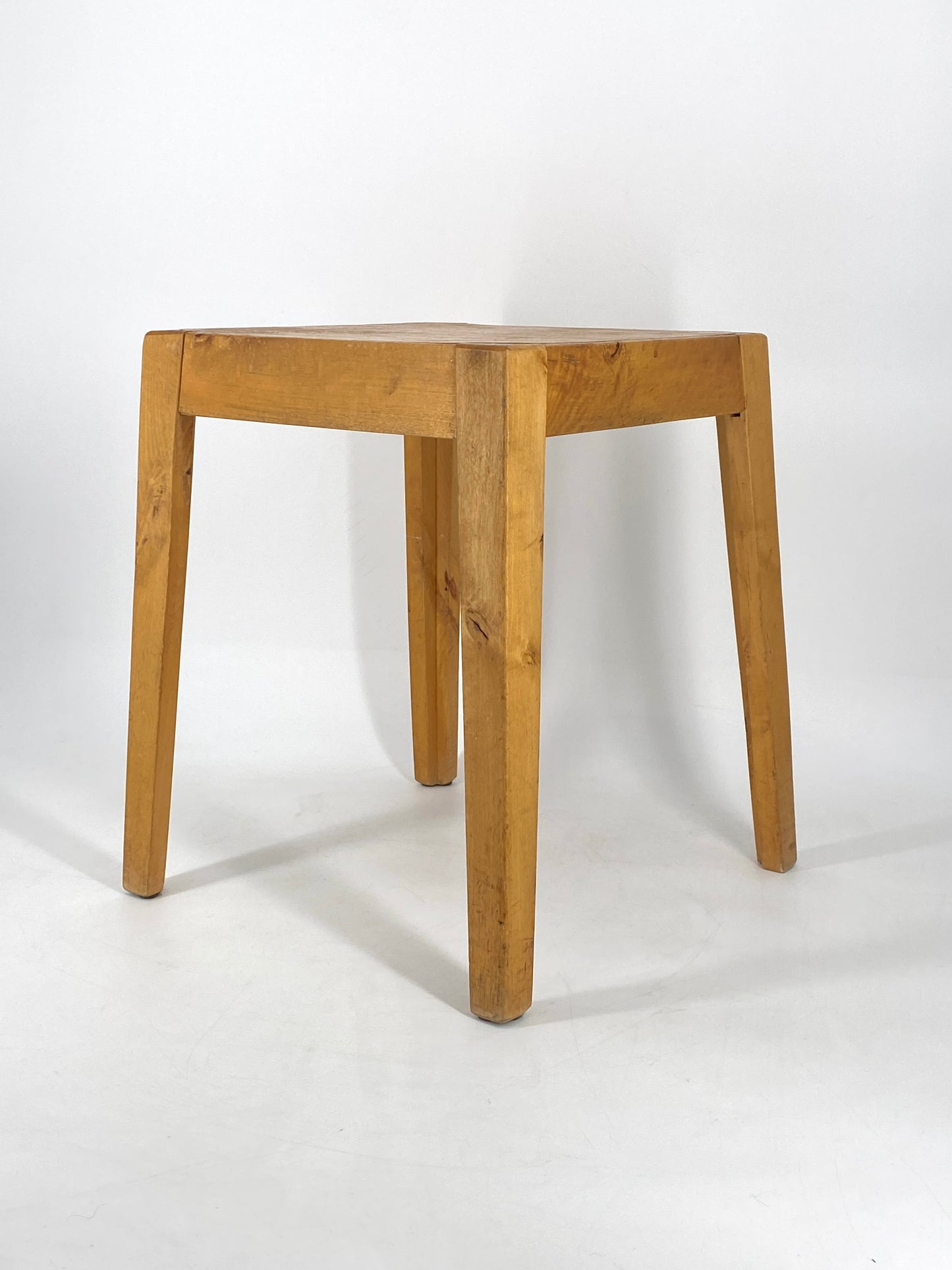 Mid Century Holz Hocker oder Beistelltisch, 1960er
