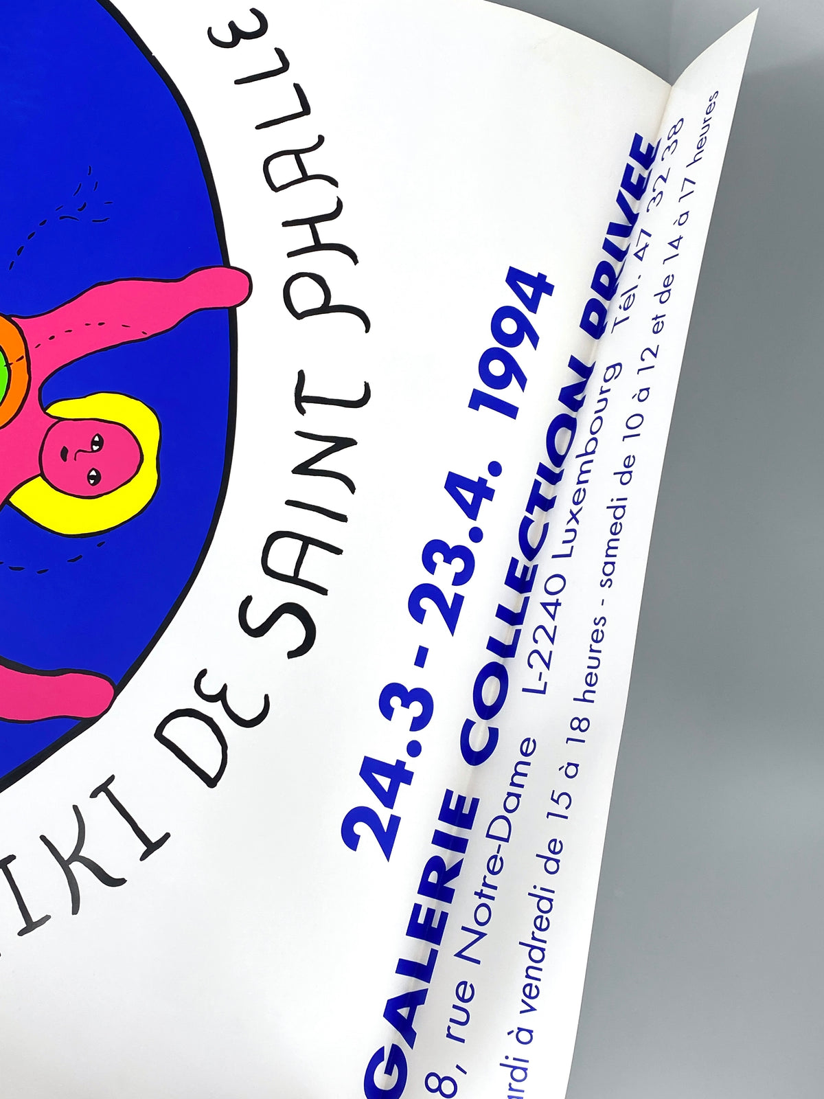 Großes Ausstellungsplakat "Nana Fontaine" von Niki de Saint Phalle (1930–2002), Siebdruck / Serigrafie aus dem Jahr 1994