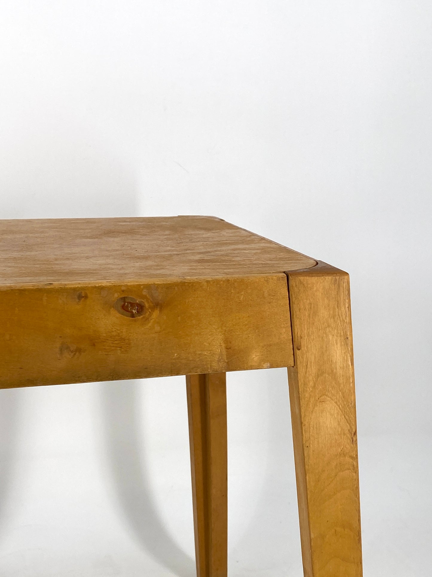Mid Century Holz Hocker oder Beistelltisch, 1960er