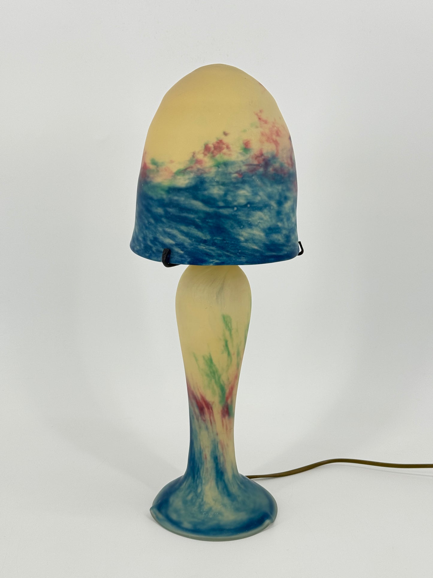Pilzlampe, Mundgeblasen, Made in France, Art Deco