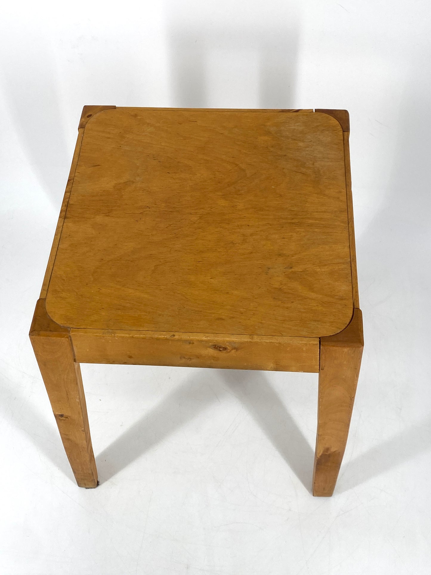 Mid Century Holz Hocker oder Beistelltisch, 1960er
