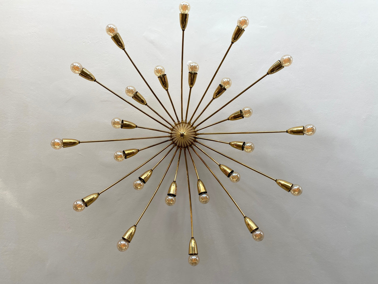 Sehr großer Sputnik Kronleuchter, 24-flammig, Deutschland 1950er
