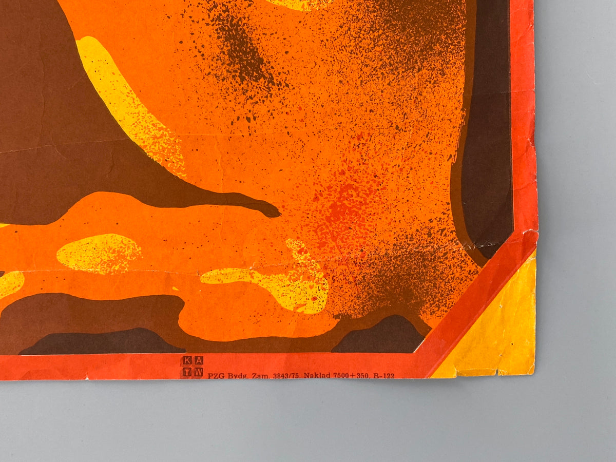 Polnisches Künstlerplakat "Para iwów (Löwenpaar)" von Waldemar Świerzy (1931–2013) aus der Reihe "Cyrk", 1975