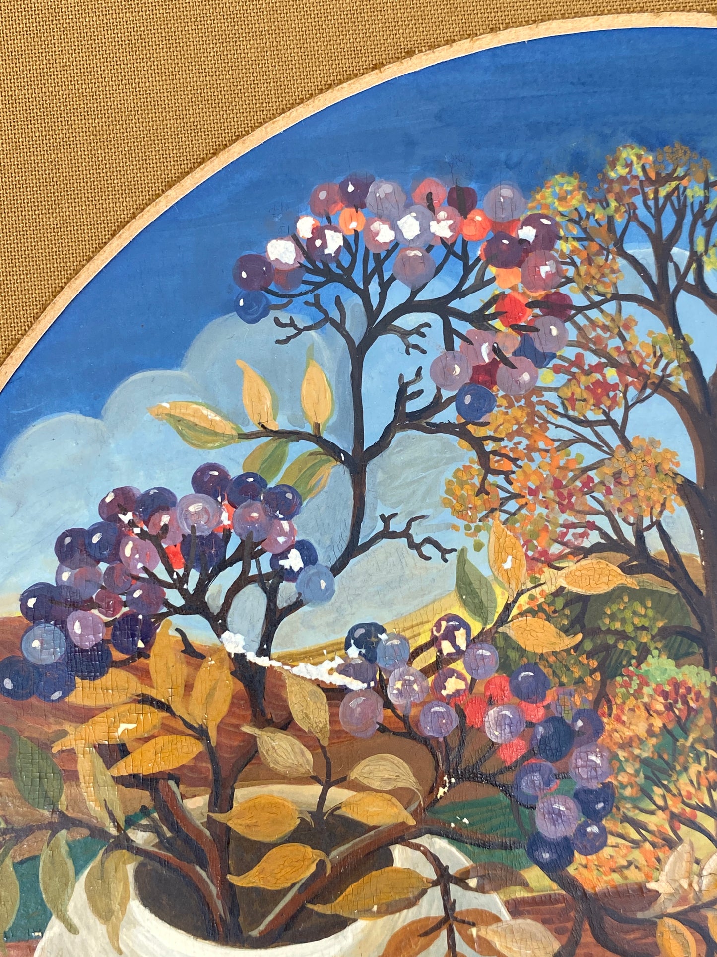Naive Gemäldereihe "Jahreszeiten" in Rahmen von A. Bethke, 1979