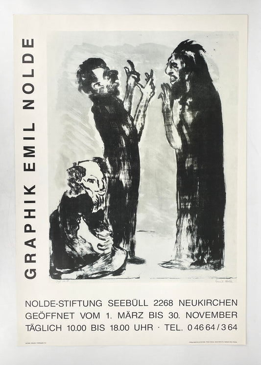 Ausstellungsplakat "Graphik Emil Nolde" für die Nolde-Stiftung Seebüll, Neukirchen aus dem Jahr 1985