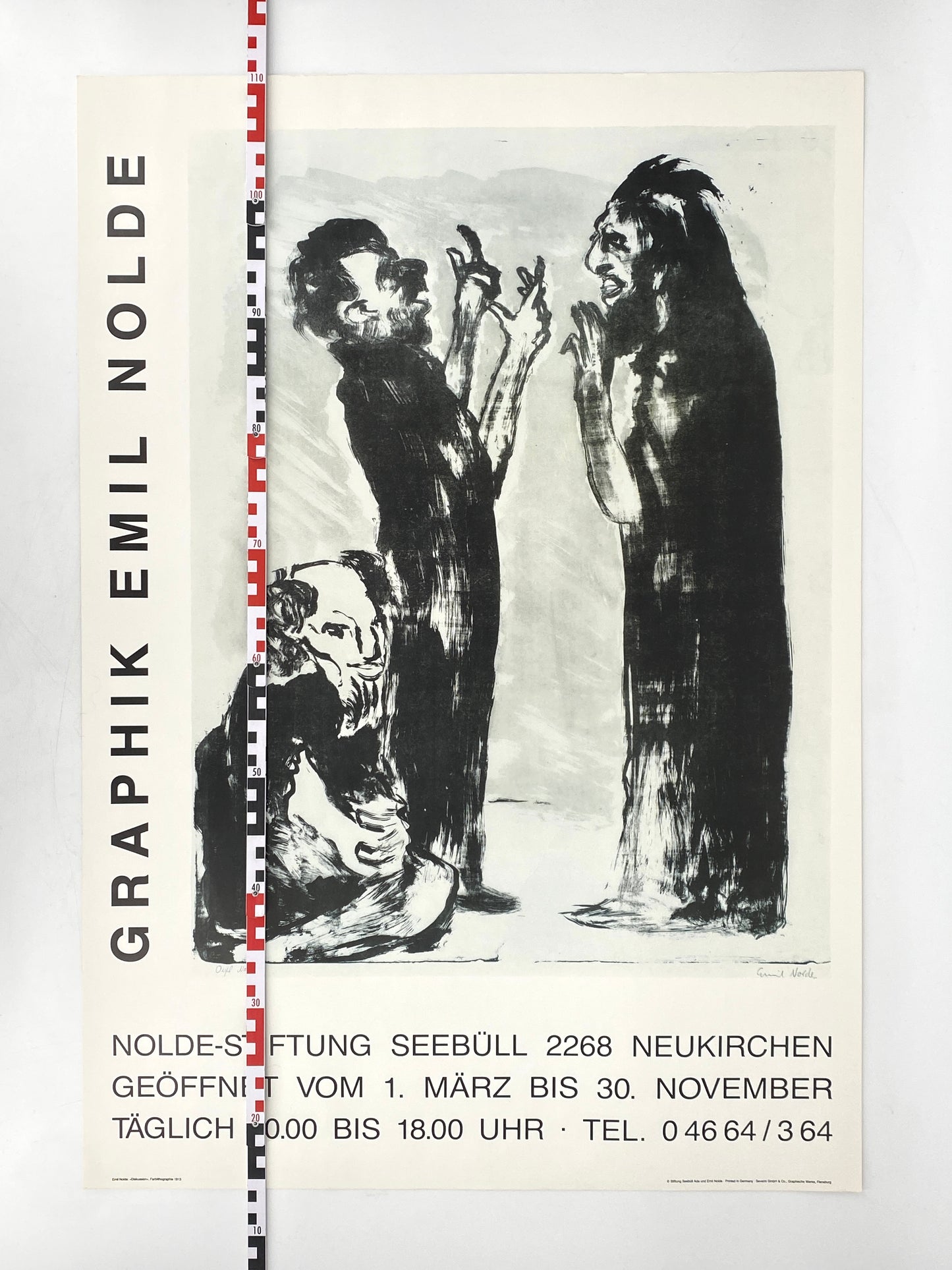 Ausstellungsplakat "Graphik Emil Nolde" für die Nolde-Stiftung Seebüll, Neukirchen aus dem Jahr 1985