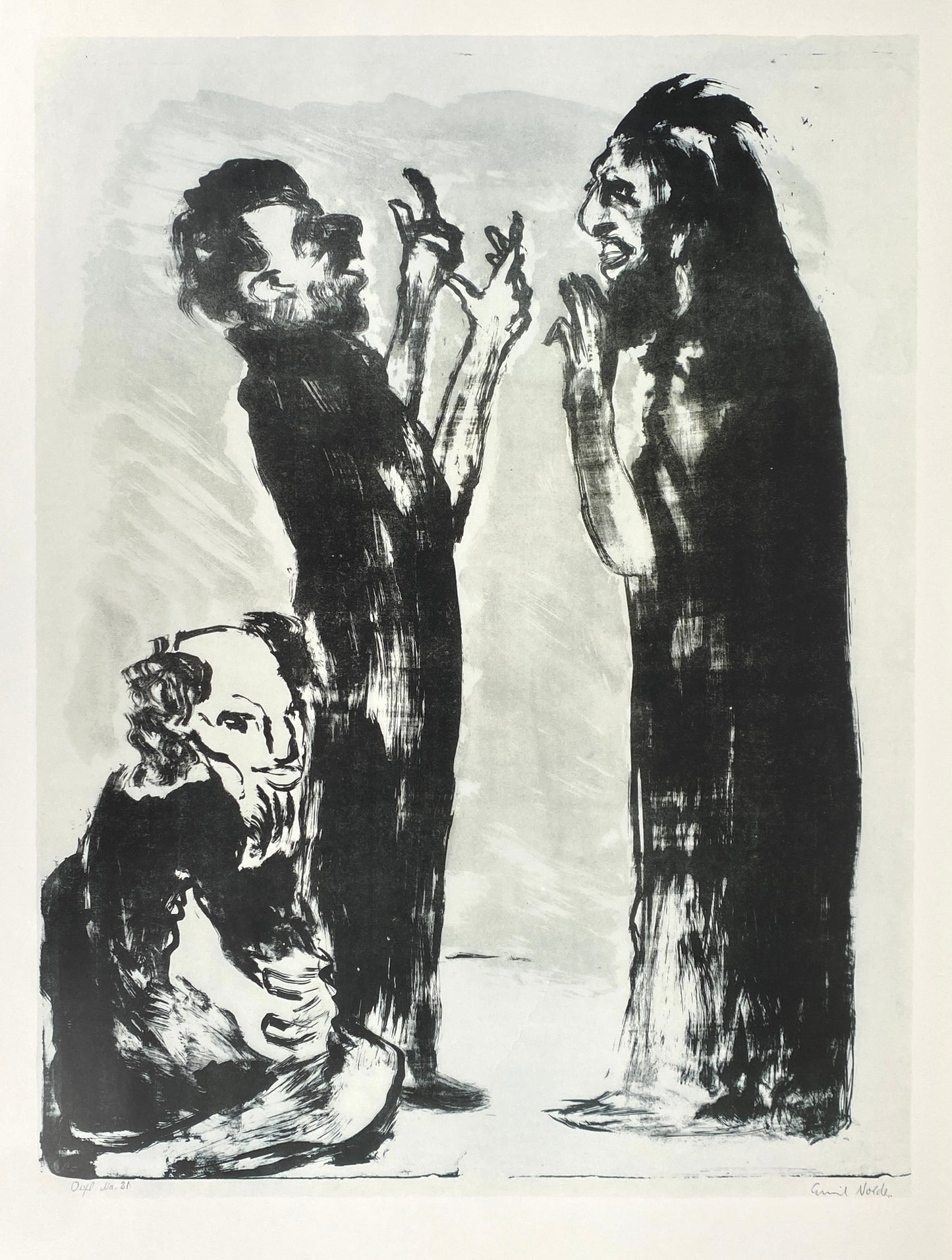 Ausstellungsplakat "Graphik Emil Nolde" für die Nolde-Stiftung Seebüll, Neukirchen aus dem Jahr 1985
