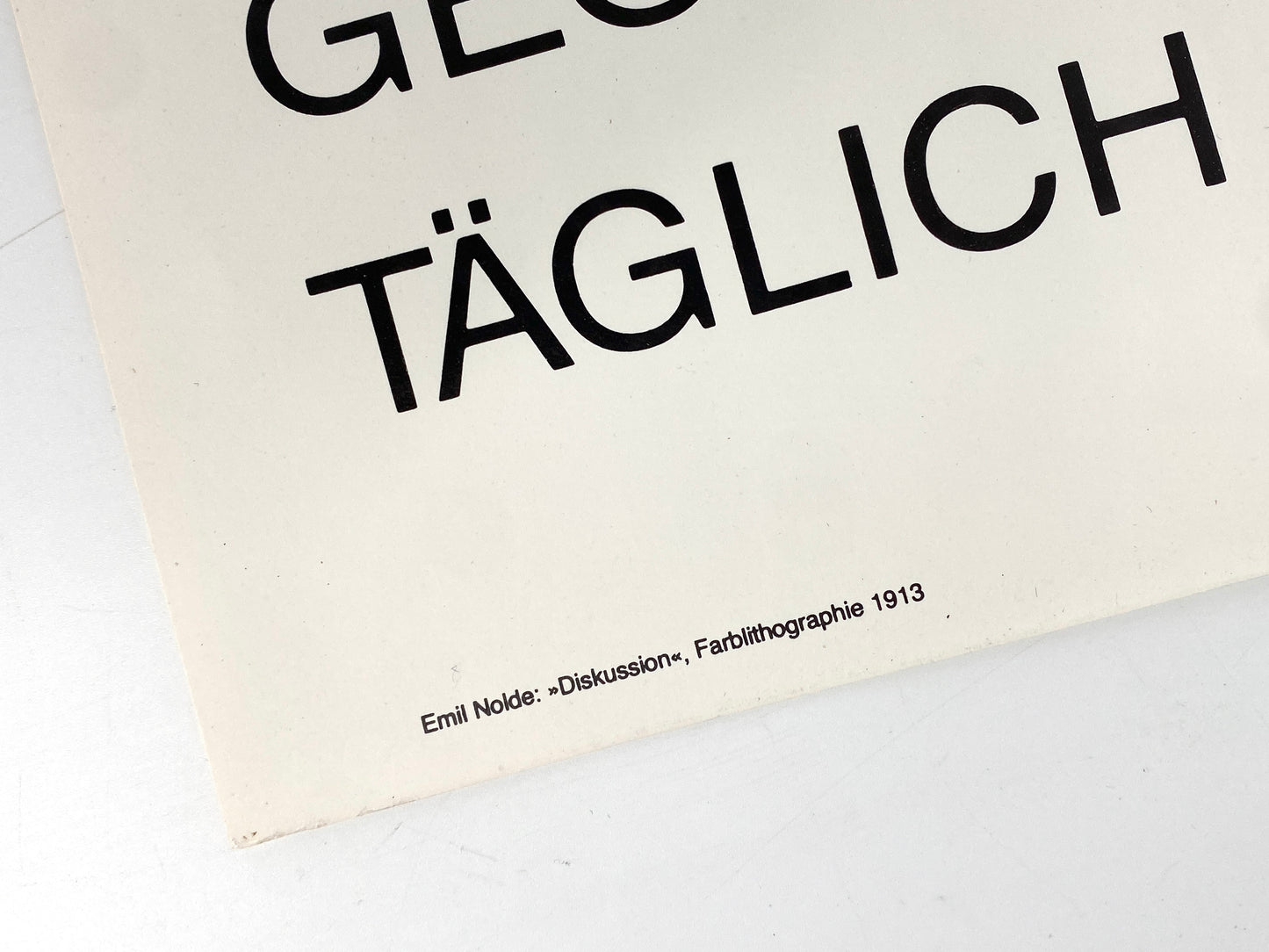 Ausstellungsplakat "Graphik Emil Nolde" für die Nolde-Stiftung Seebüll, Neukirchen aus dem Jahr 1985