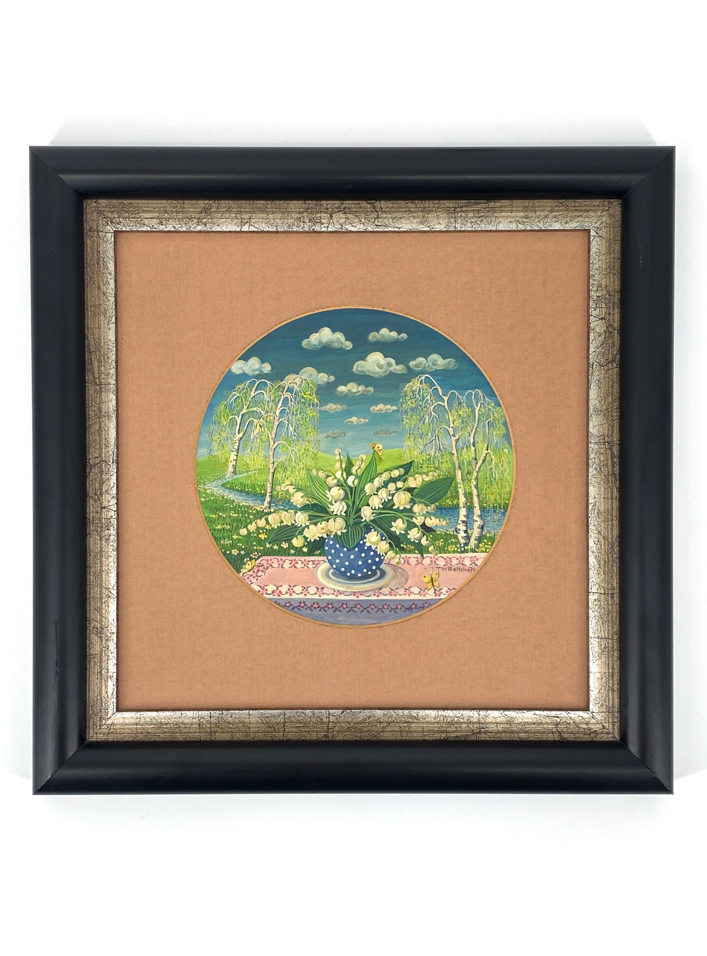 Naive Gemäldereihe "Jahreszeiten" in Rahmen von A. Bethke, 1979