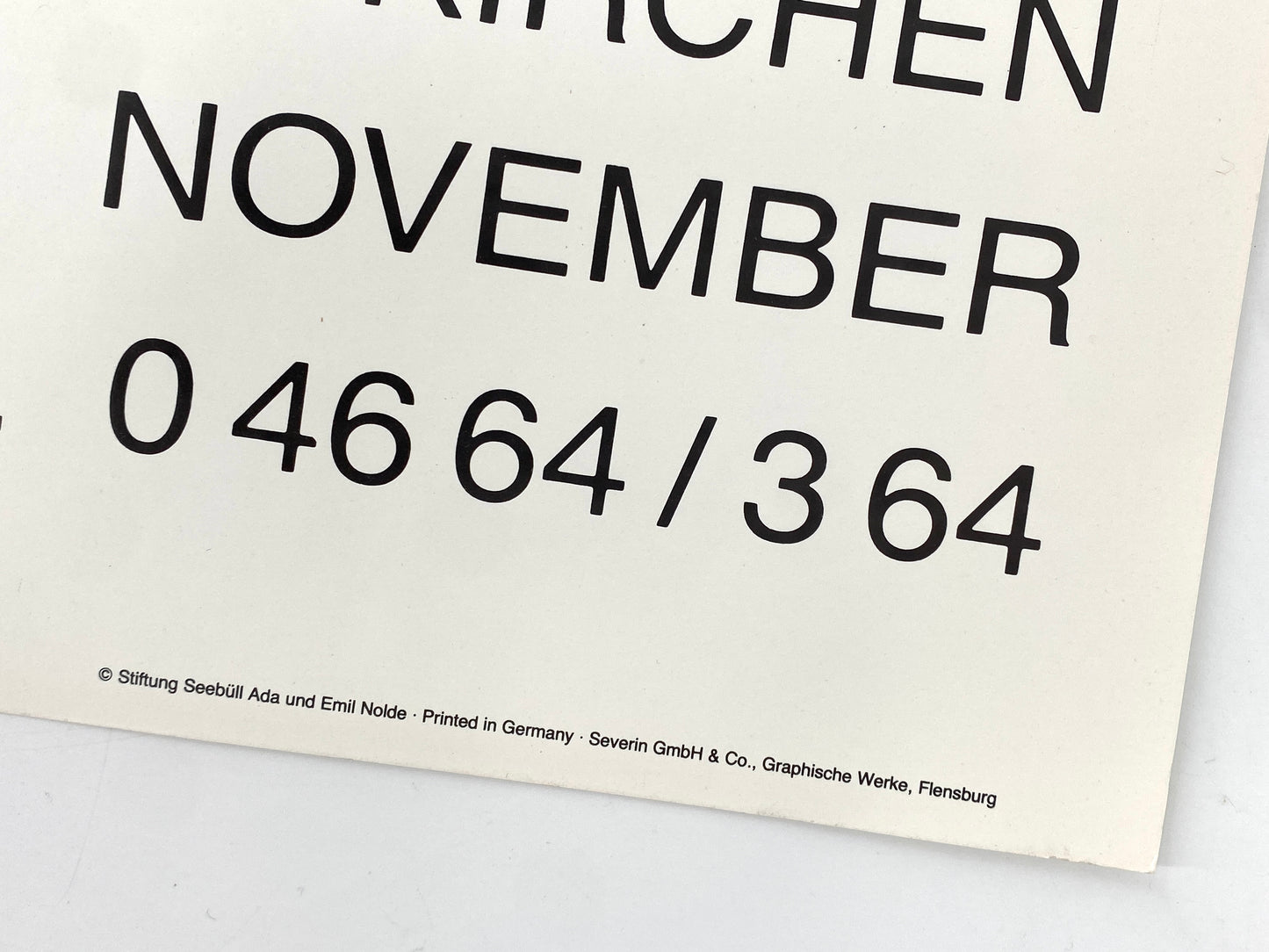 Ausstellungsplakat "Graphik Emil Nolde" für die Nolde-Stiftung Seebüll, Neukirchen aus dem Jahr 1985