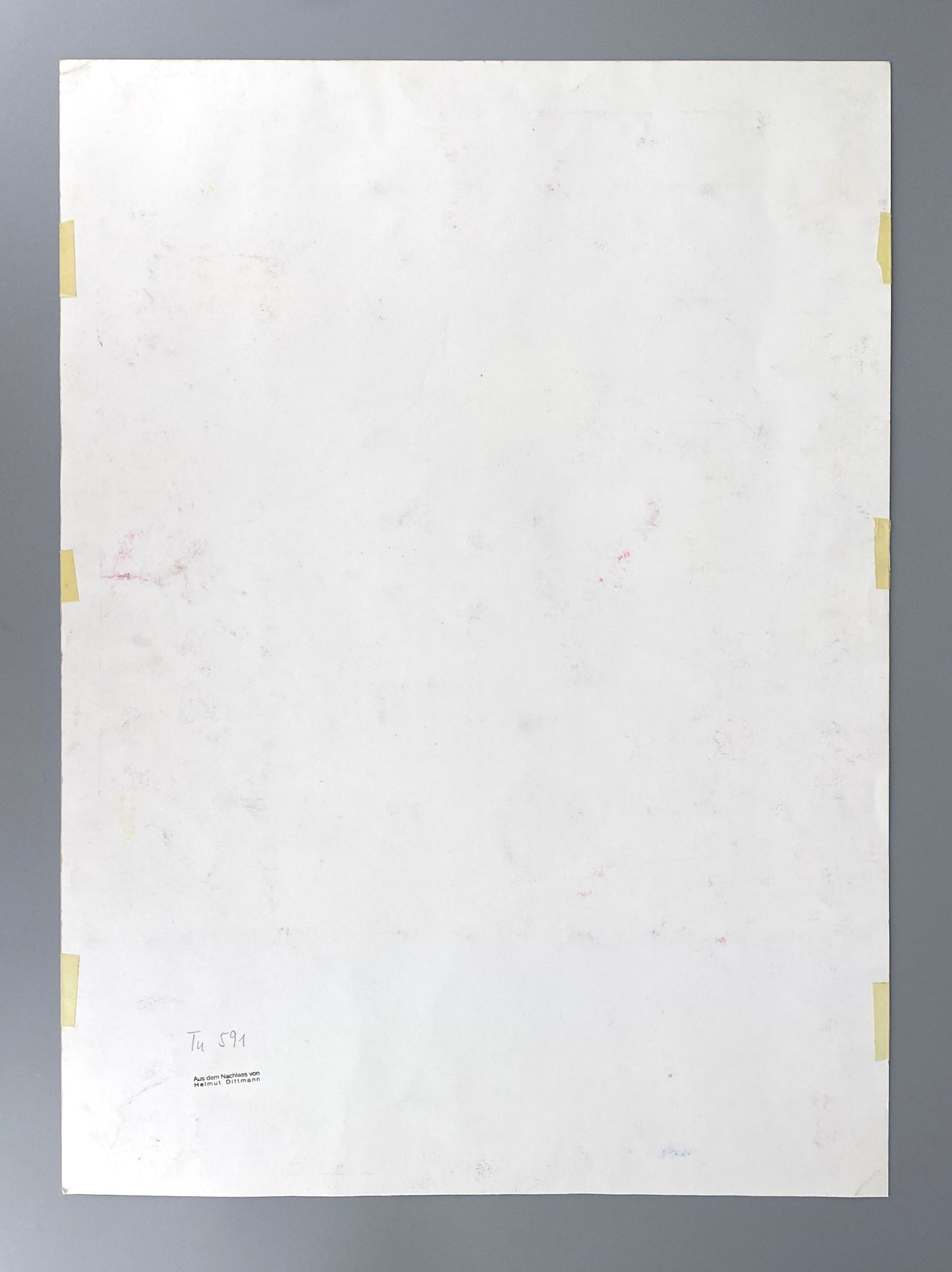 Postmodernes Aquarellgemälde "Flächenaddition" von Helmut Dittmann (1931–2000), 1988