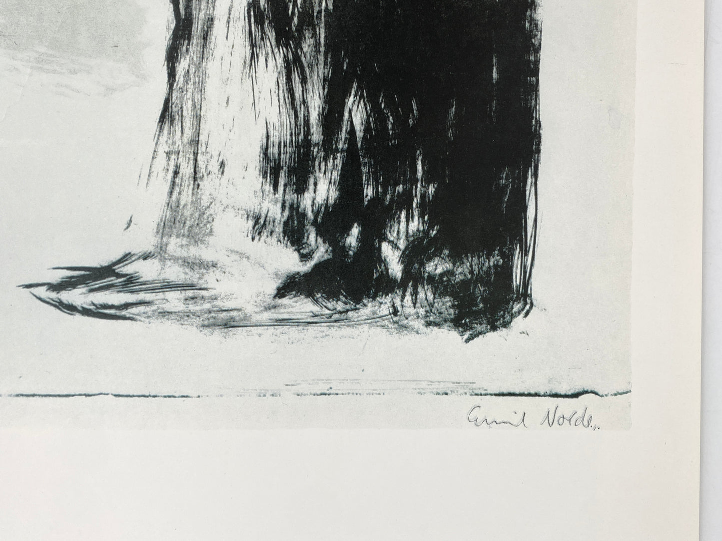 Ausstellungsplakat "Graphik Emil Nolde" für die Nolde-Stiftung Seebüll, Neukirchen aus dem Jahr 1985
