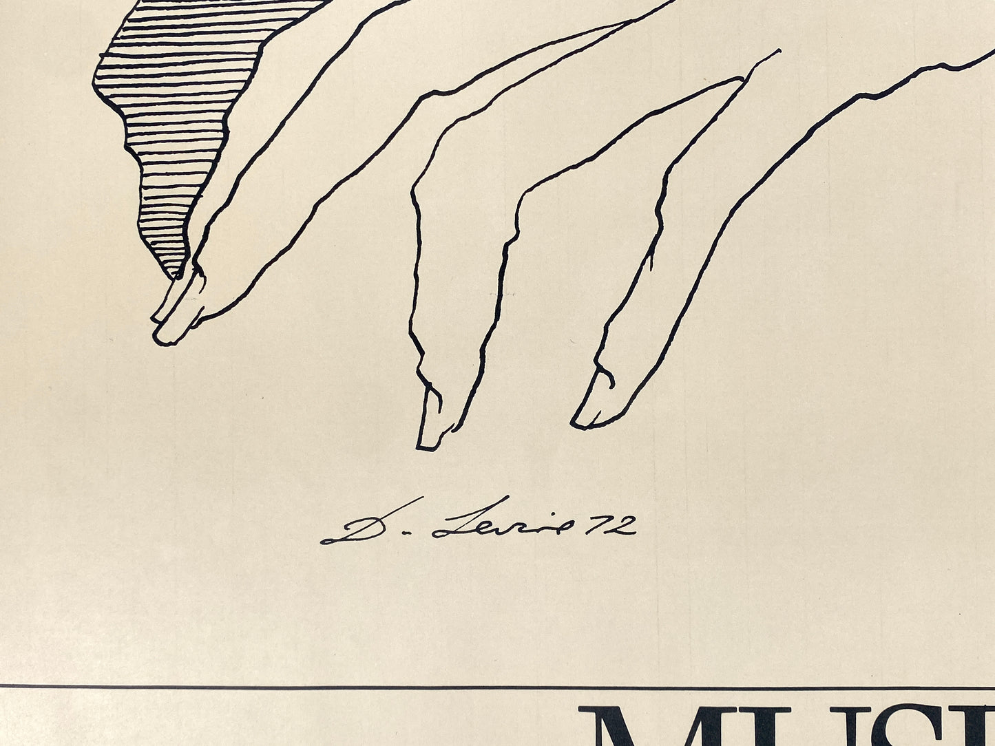 Ausstellungsplakat mit einer Reproduktion von David Levine (1926–2009) für das Museum für Kunst und Kulturgeschichte, Dortmund aus dem Jahr 1985