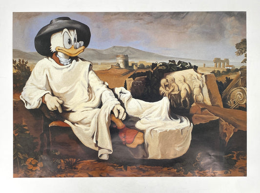 Poster "Dagobert Duck als Goethe" nach dem Gemälde von Tischbein, Offsetdruck