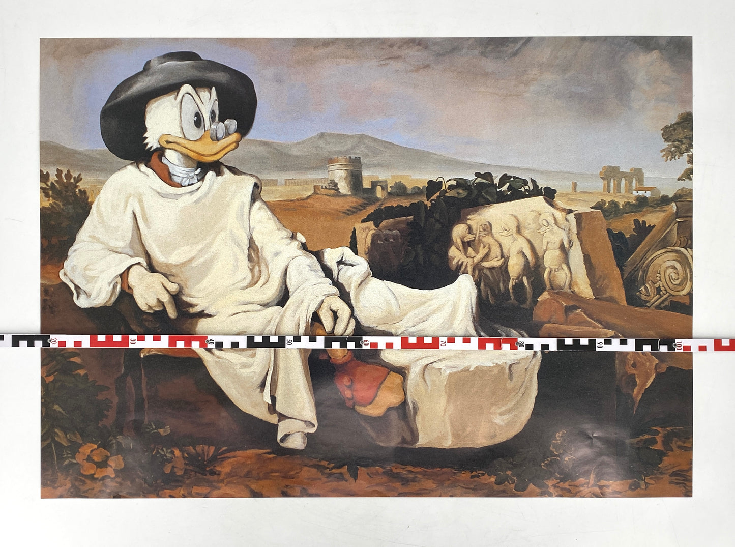 Poster "Dagobert Duck als Goethe" nach dem Gemälde von Tischbein, Offsetdruck