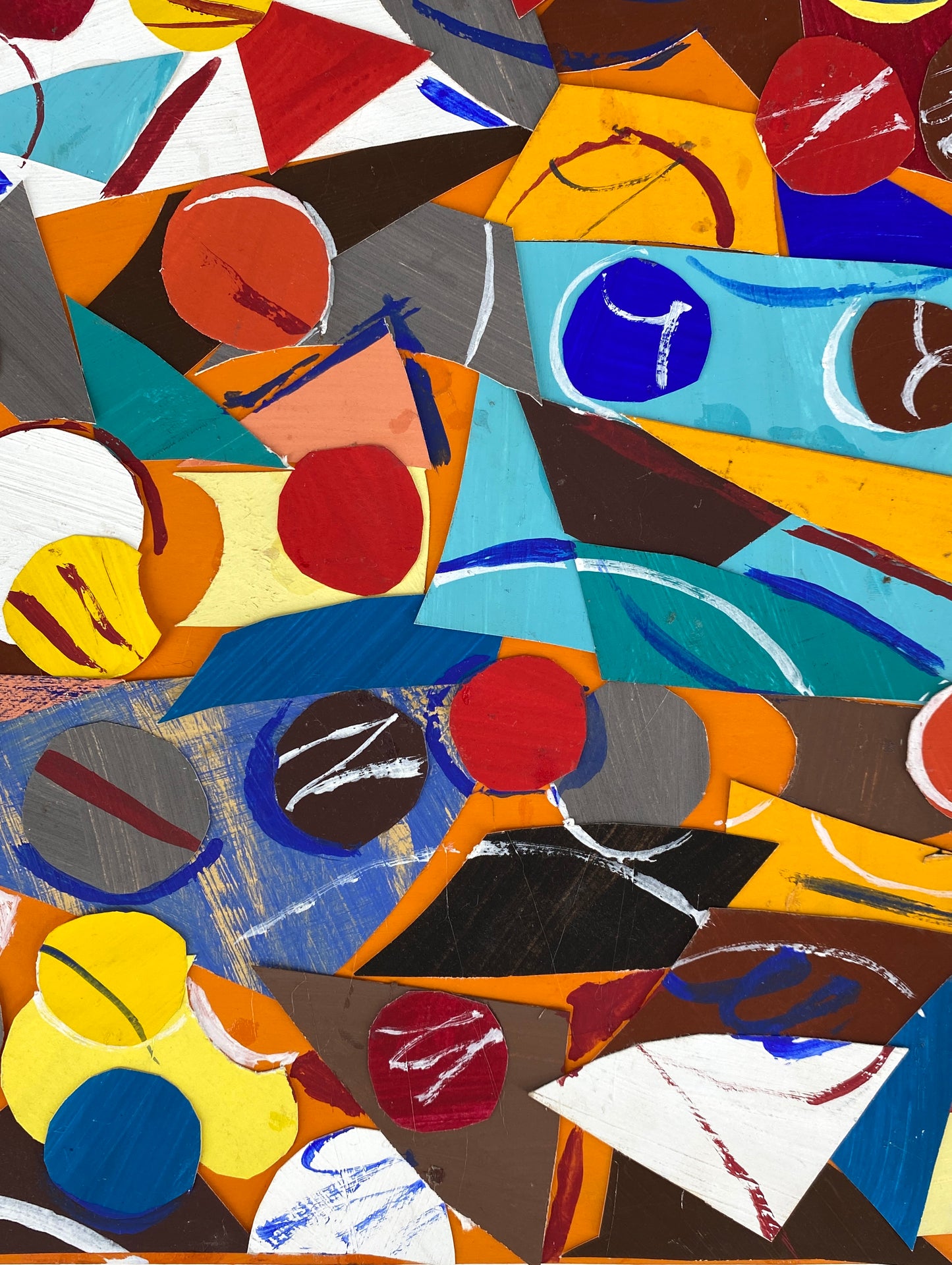 Dynamische / kinetische Collage von Helmut Dittmann (1931–2000) mit Signatur und Nachlassstempel, 1986