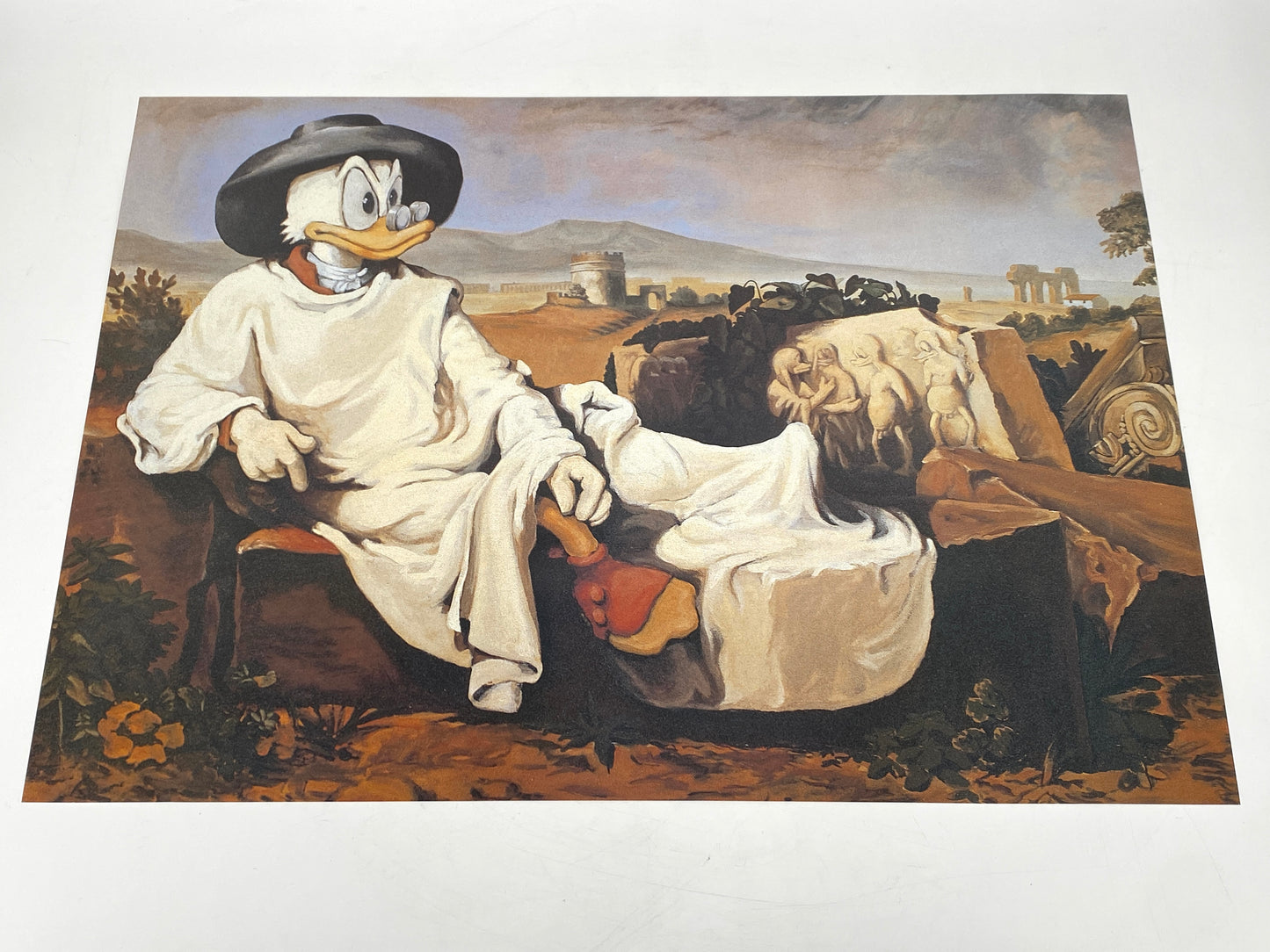 Poster "Dagobert Duck als Goethe" nach dem Gemälde von Tischbein, Offsetdruck