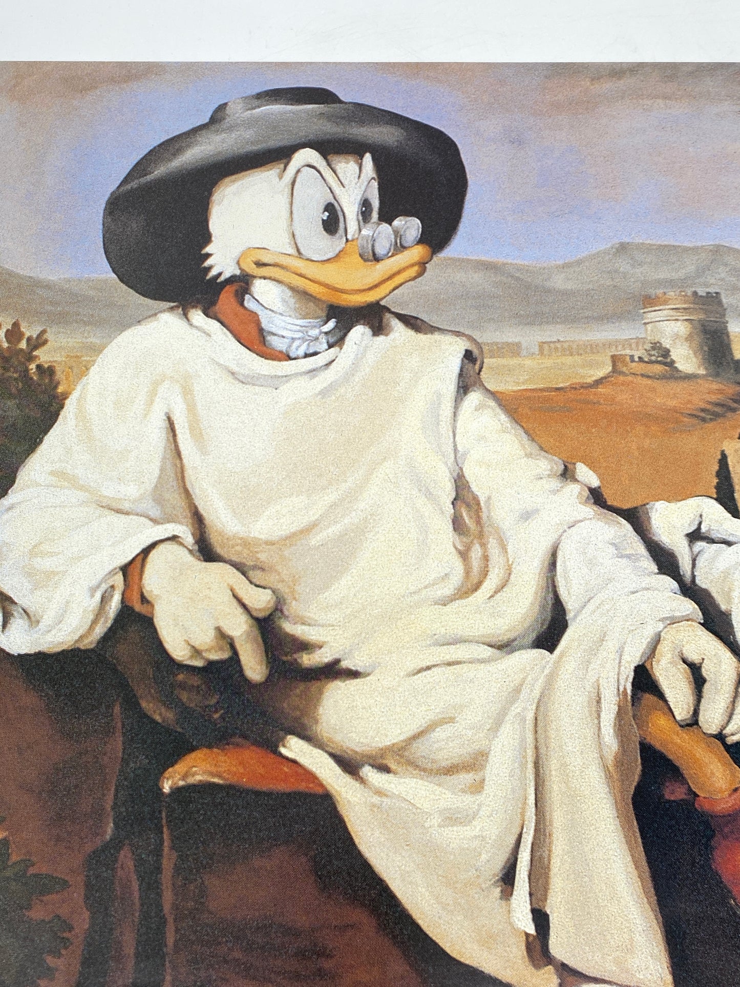 Poster "Dagobert Duck als Goethe" nach dem Gemälde von Tischbein, Offsetdruck