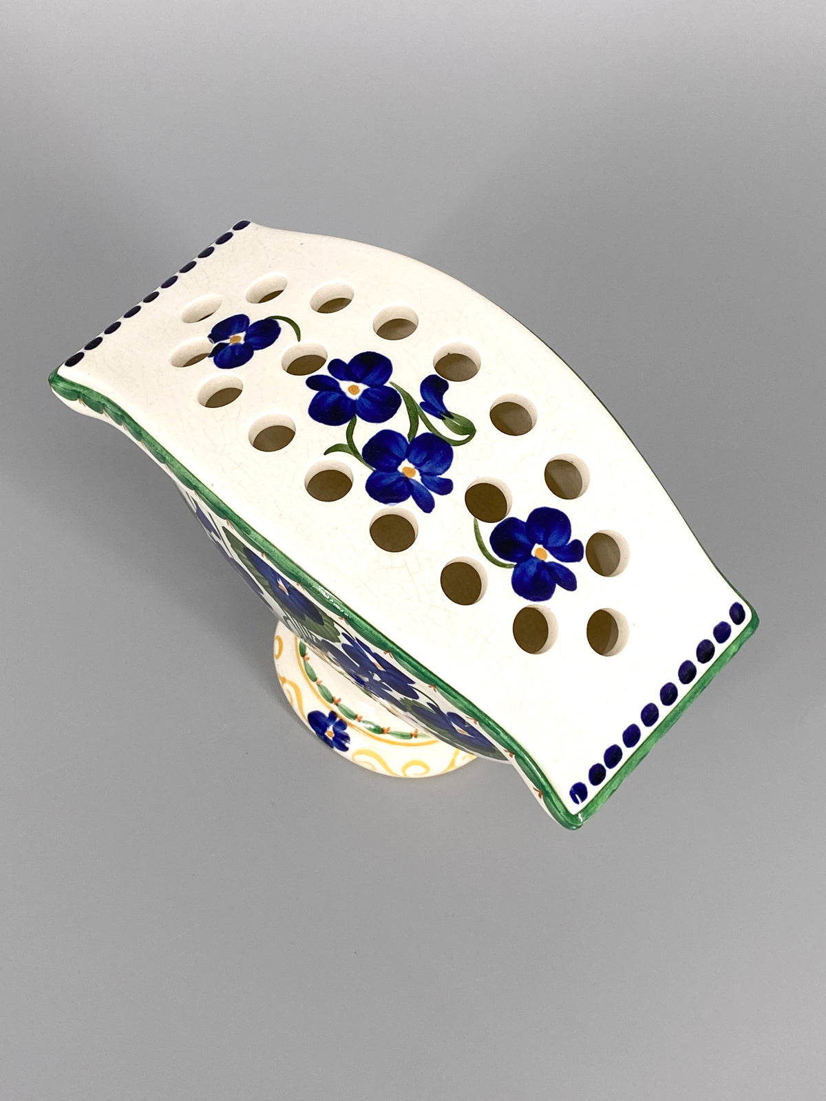 schöne handbemalte Steckvase von Aluminia, Dänemark, 1920er